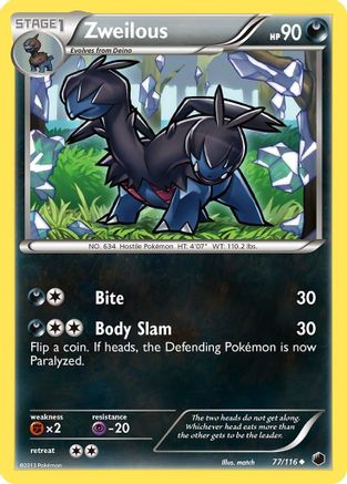 Zweilous (/116) Reverse Holofoil [BW: Plasma Freeze] Pokemon Single Pokémon