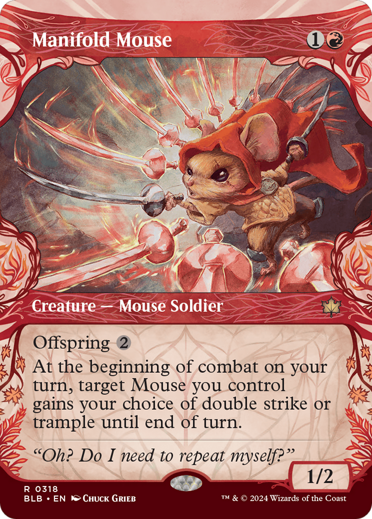 Manifold Mouse (BLB-318) [Bloomburrow] (Showcase) (Borderless) MTG Single Wizards of the Coast