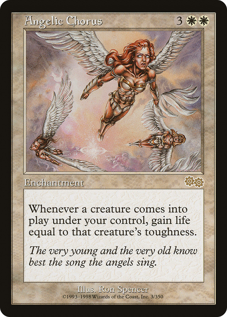 Angelic Chorus (USG-003) [Urza's Saga] MTG Single Wizards of the Coast
