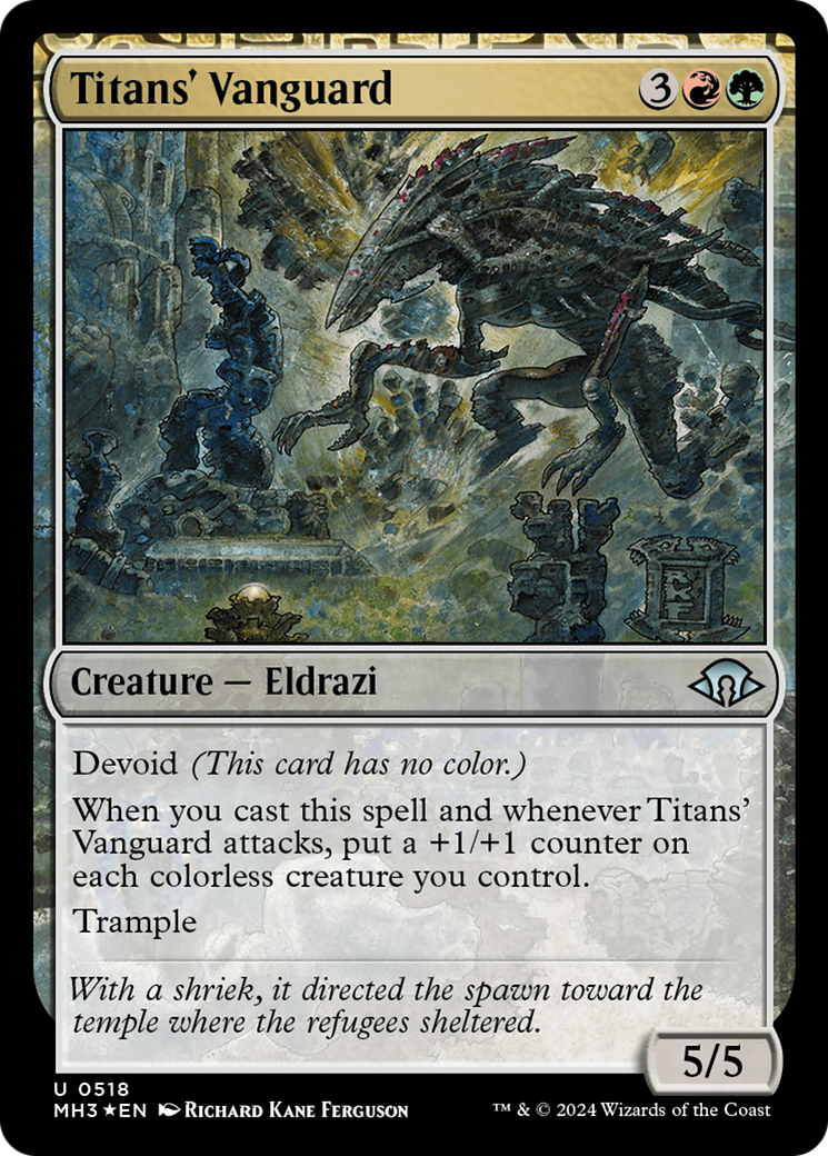 Titans' Vanguard (Ripple Foil) (MH3-518) [Modern Horizons 3] Foil MTG Single Wizards of the Coast