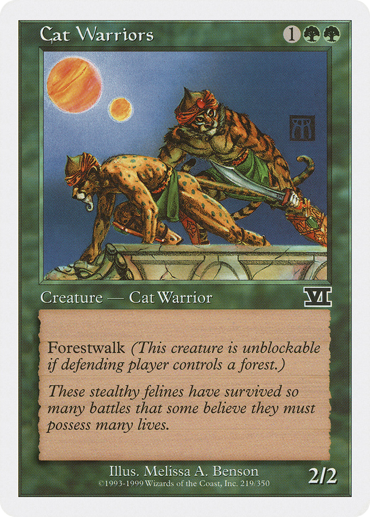 Cat Warriors (6ED-219) [Classic Sixth Edition] MTG Single Wizards of the Coast