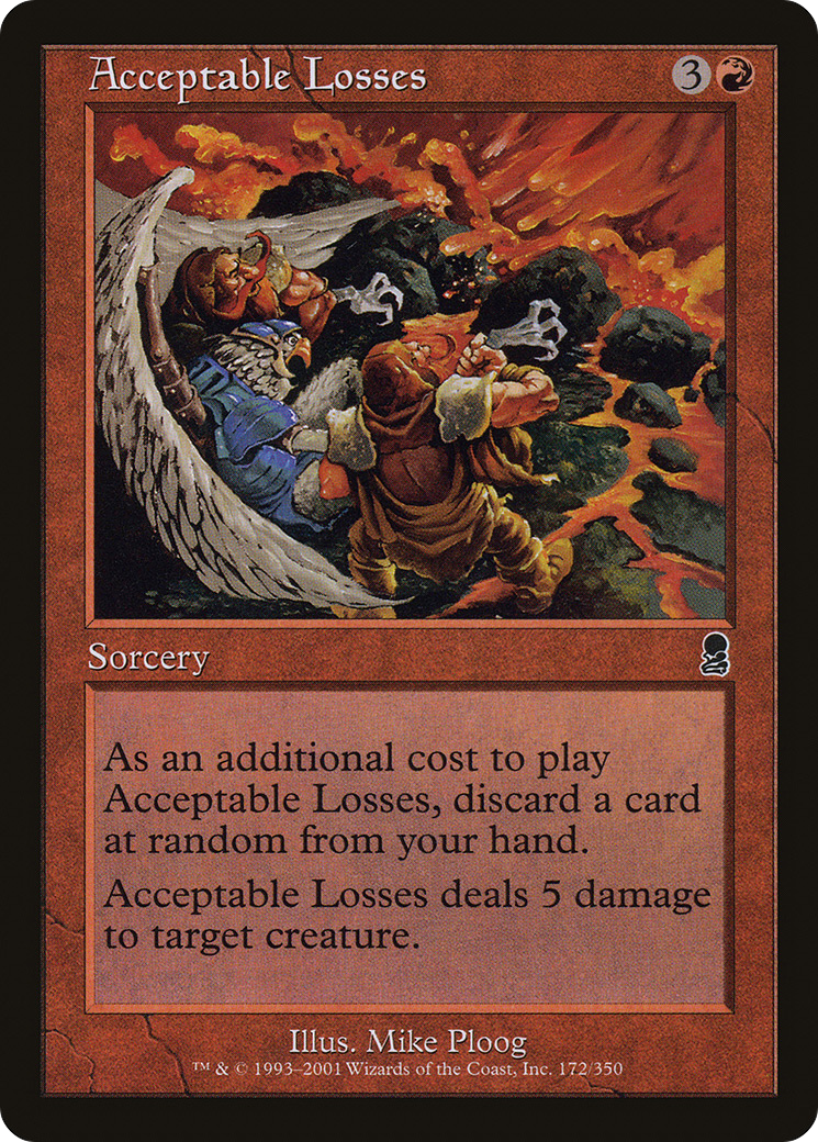 Acceptable Losses (ODY-172) [Odyssey] Foil MTG Single Wizards of the Coast