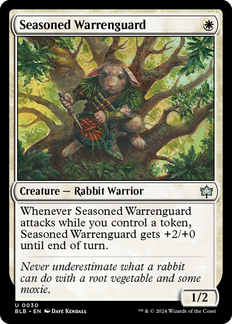 Seasoned Warrenguard (BLB-030) [Bloomburrow] Foil MTG Single Wizards of the Coast