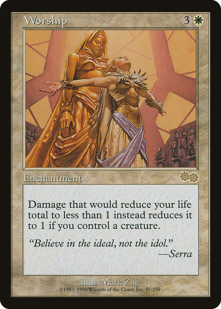 Worship (USG-057) [Urza's Saga] MTG Single Wizards of the Coast