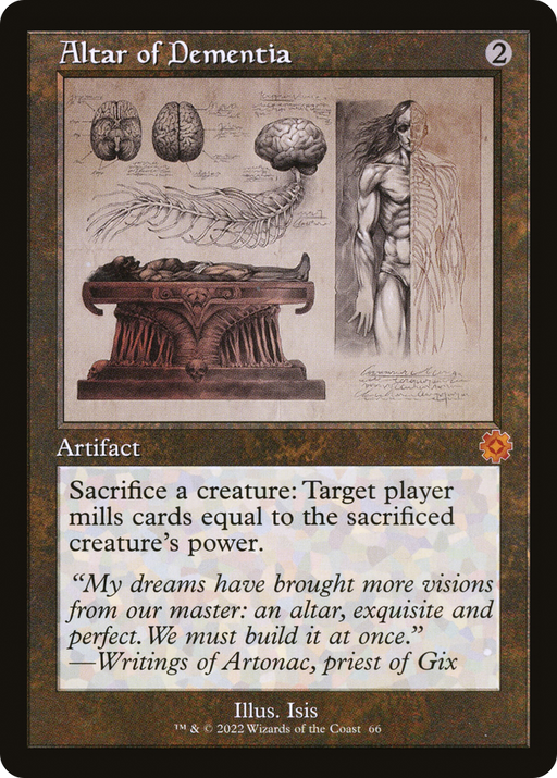 Altar of Dementia (Schematic) (BRR-066) [The Brothers' War Retro Artifacts] MTG Single Wizards of the Coast
