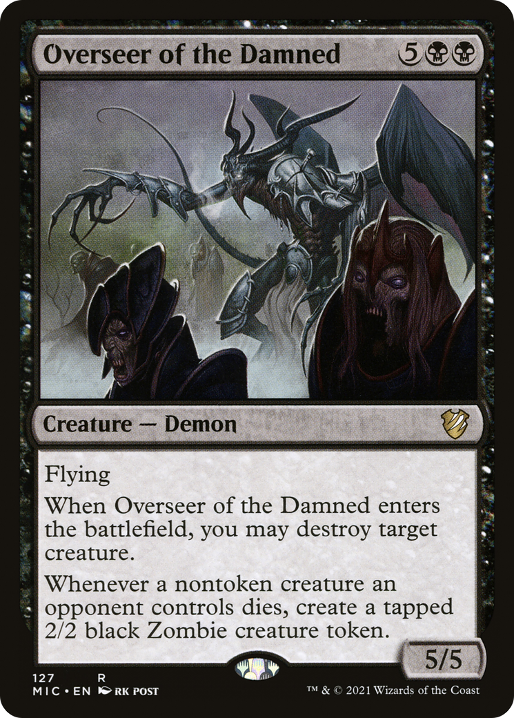 Overseer of the Damned (MIC-127) [Midnight Hunt Commander] MTG Single Wizards of the Coast