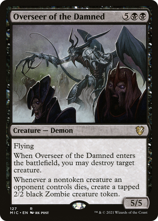 Overseer of the Damned (MIC-127) [Midnight Hunt Commander] MTG Single Wizards of the Coast