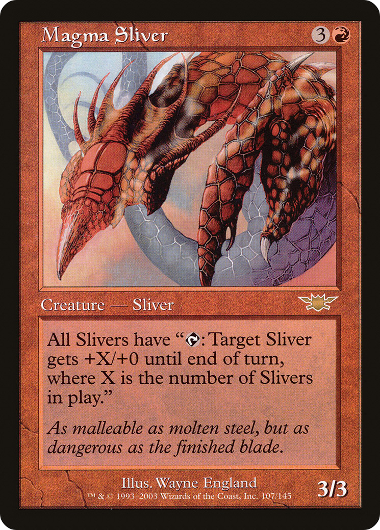 Magma Sliver (LGN-107) [Legions] MTG Single Wizards of the Coast