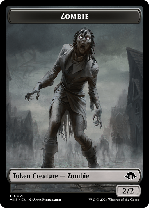 Zombie (TMH3-021) [Tokens] Modern Horizons 3 Tokens MTG Single Wizards of the Coast