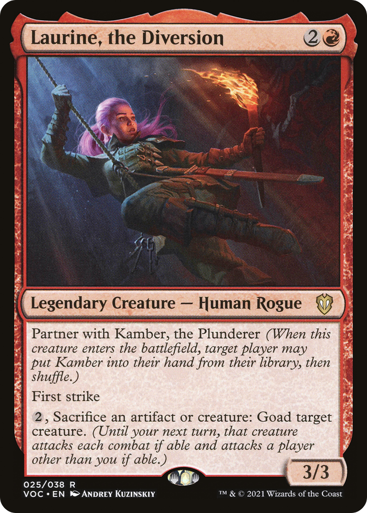 Laurine, the Diversion (VOC-025) [Crimson Vow Commander] MTG Single Wizards of the Coast