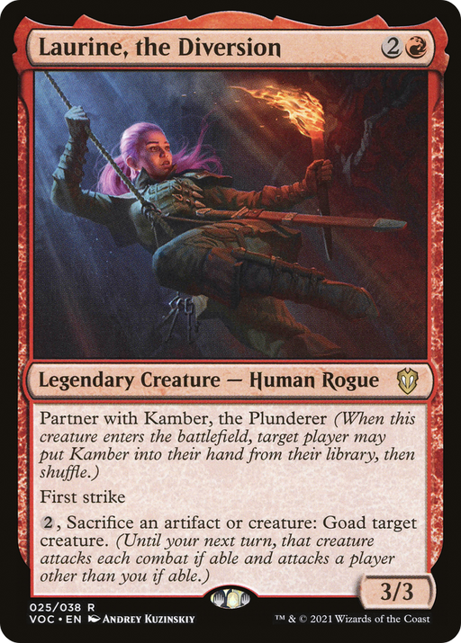 Laurine, the Diversion (VOC-025) [Crimson Vow Commander] MTG Single Wizards of the Coast