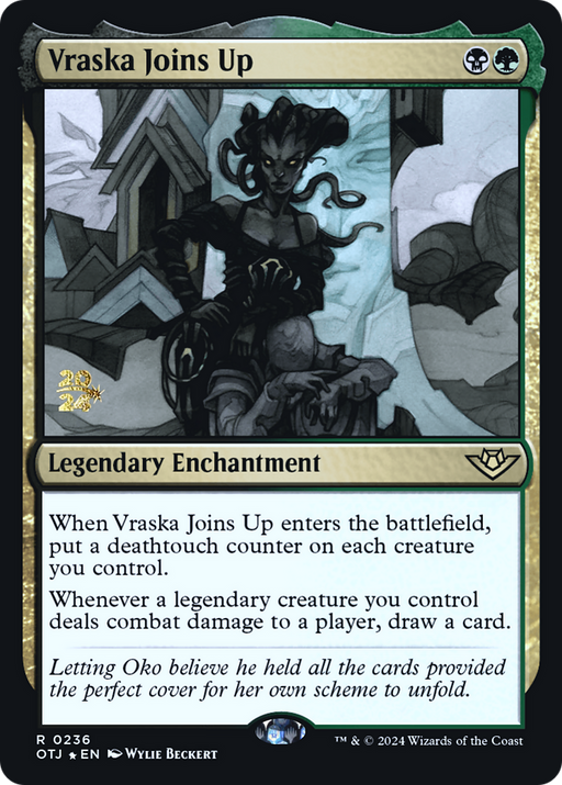 Vraska Joins Up (PRE-236) [Outlaws of Thunder Junction Promos] Foil MTG Single Wizards of the Coast