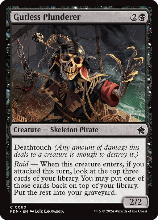 Gutless Plunderer (FDN-060) [Foundations] Foil MTG Single Wizards of the Coast