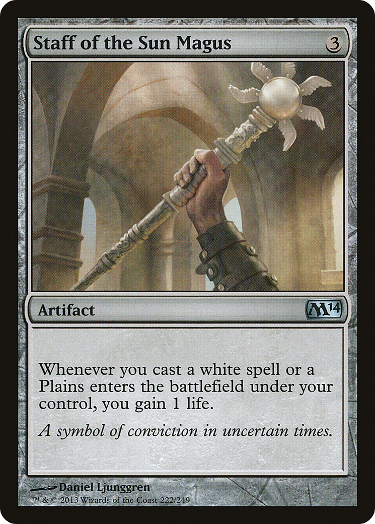 Staff of the Sun Magus (M14-222) [Magic 2014] MTG Single Wizards of the Coast