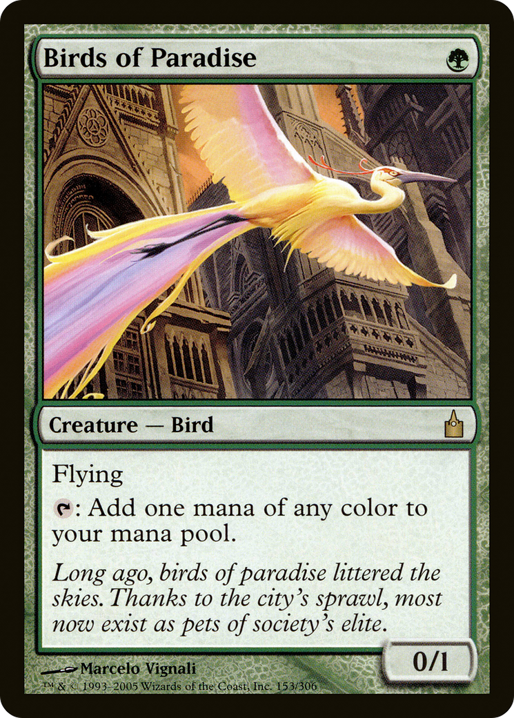 Birds of Paradise (RAV-153) [Ravnica: City of Guilds] Foil MTG Single Wizards of the Coast