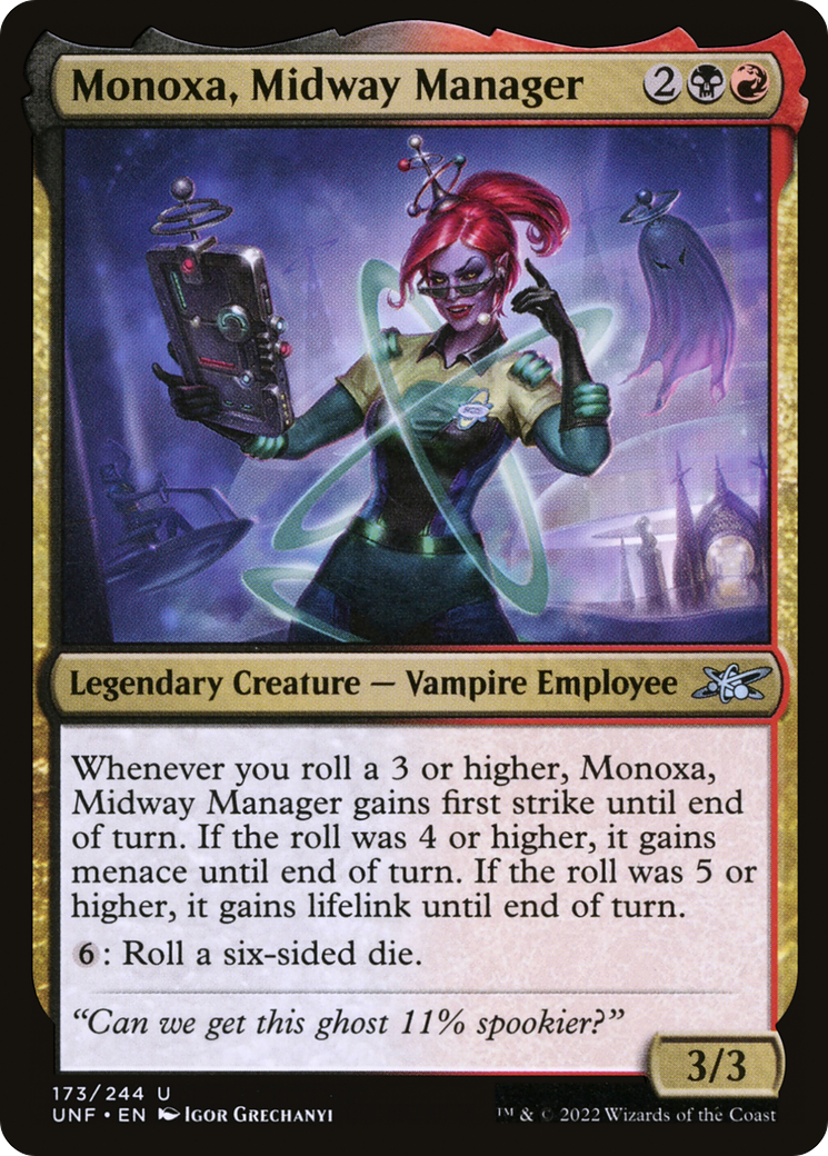 Monoxa, Midway Manager (UNF-173) [Unfinity] Foil MTG Single Wizards of the Coast