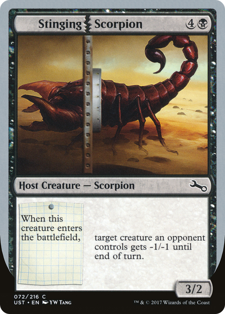 Stinging Scorpion (UST-072) [Unstable] MTG Single Wizards of the Coast