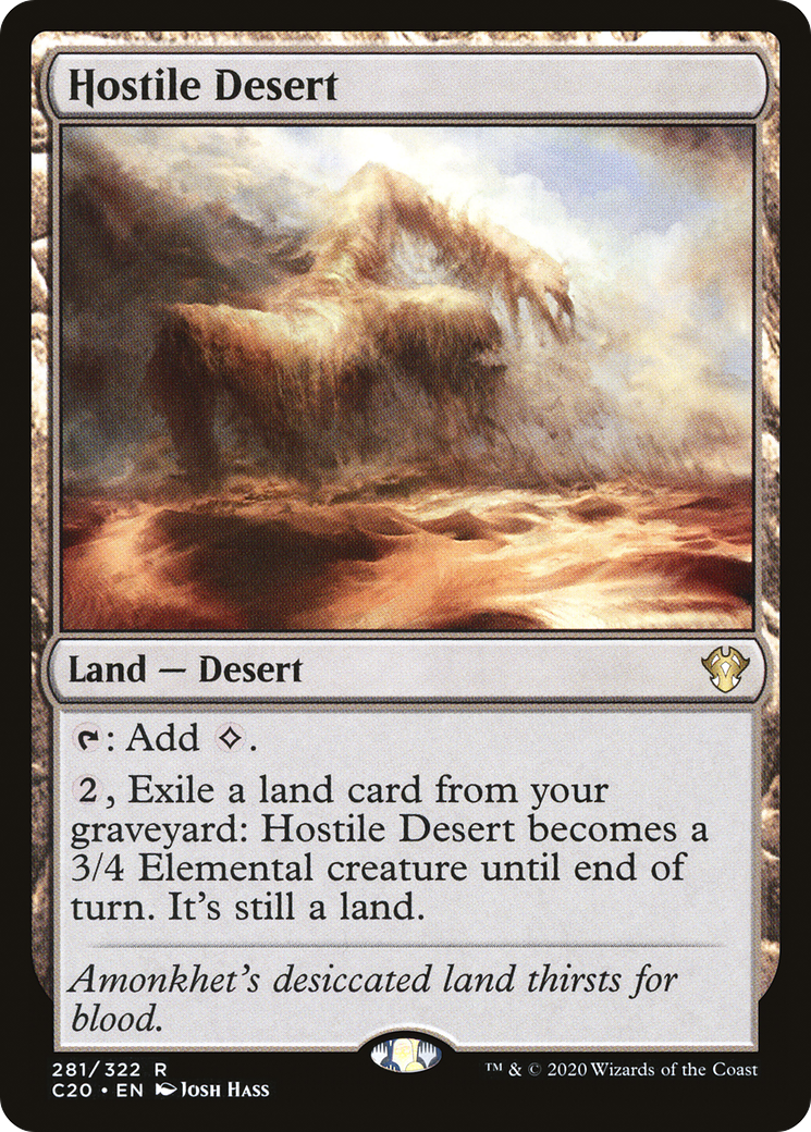 Hostile Desert (C20-281) [Commander 2020] MTG Single Wizards of the Coast