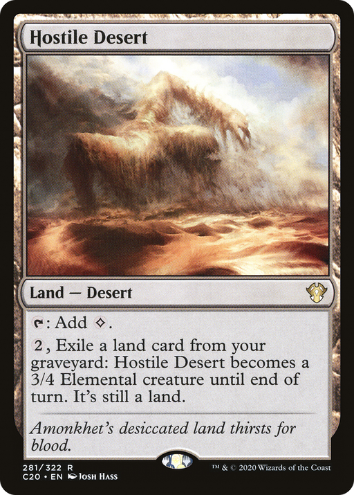 Hostile Desert (C20-281) [Commander 2020] MTG Single Wizards of the Coast