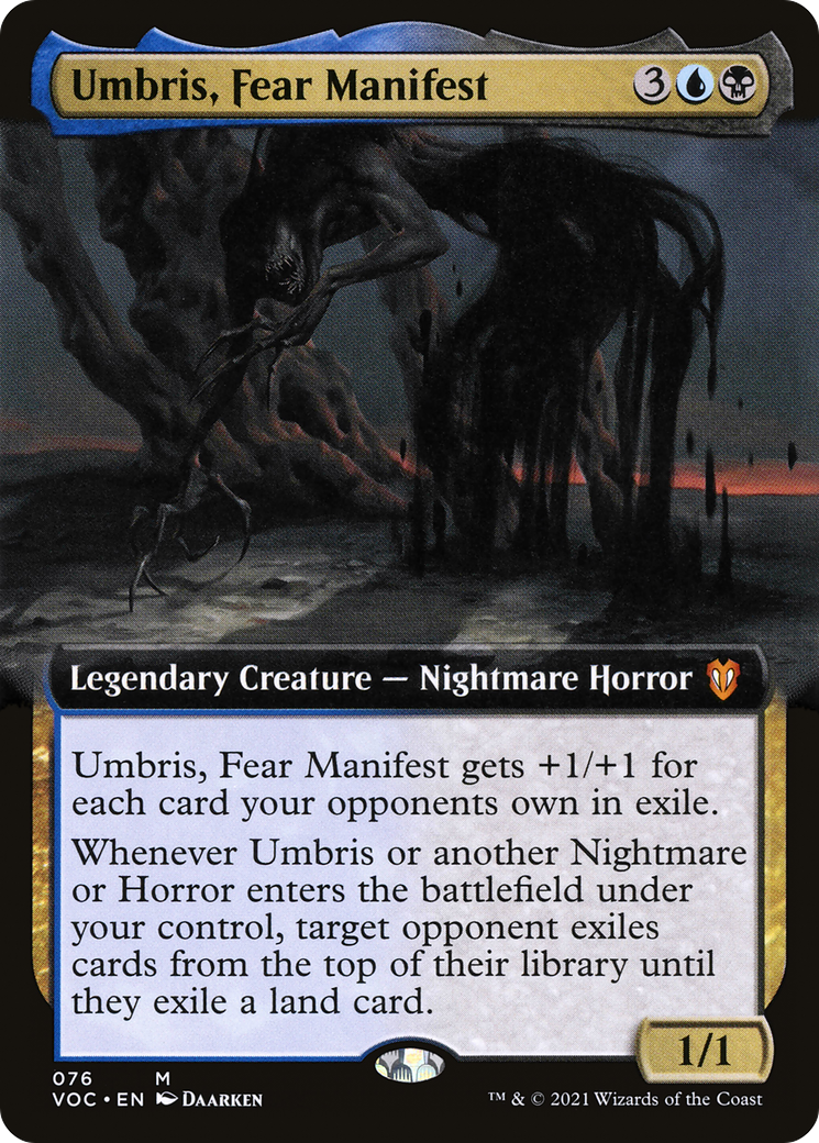 Umbris, Fear Manifest (VOC-076) [Crimson Vow Commander] (Extended Art) MTG Single Wizards of the Coast