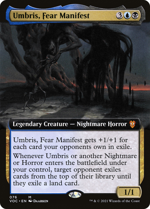 Umbris, Fear Manifest (VOC-076) [Crimson Vow Commander] (Extended Art) MTG Single Wizards of the Coast