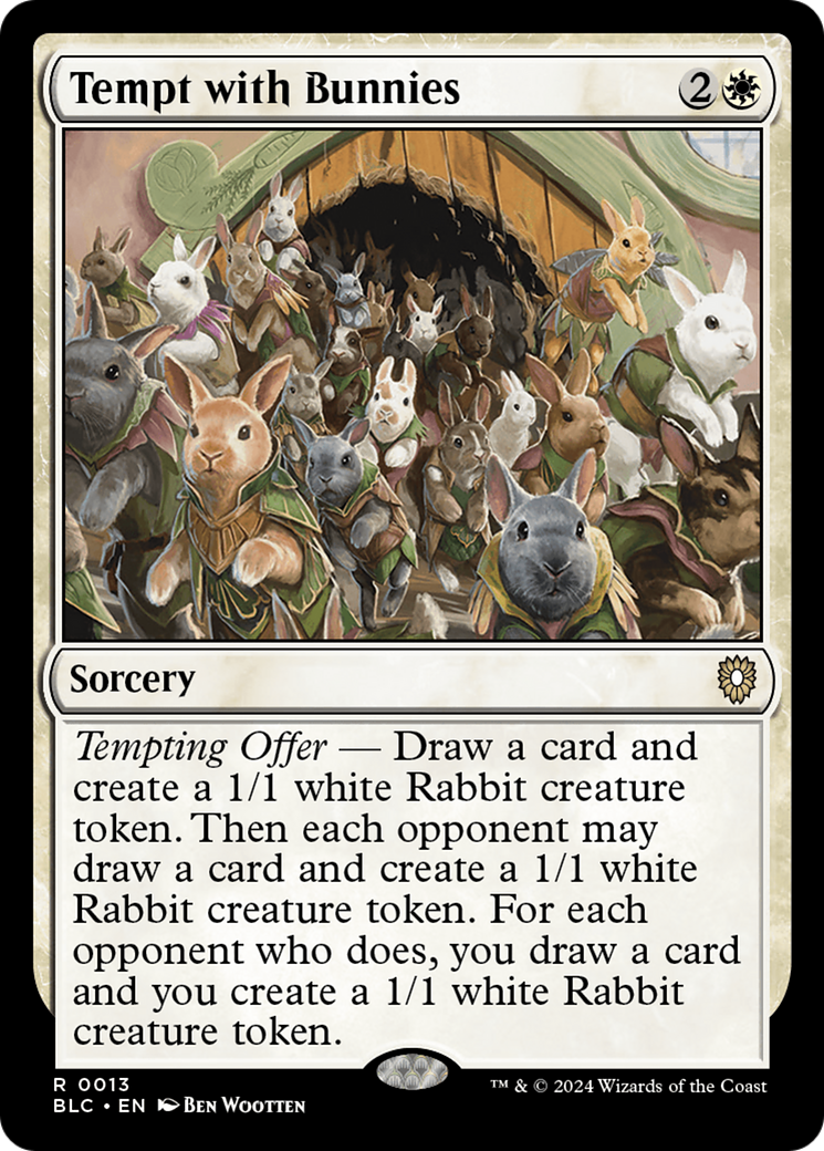 Tempt with Bunnies (BLC-013) [Bloomburrow Commander] MTG Single Wizards of the Coast