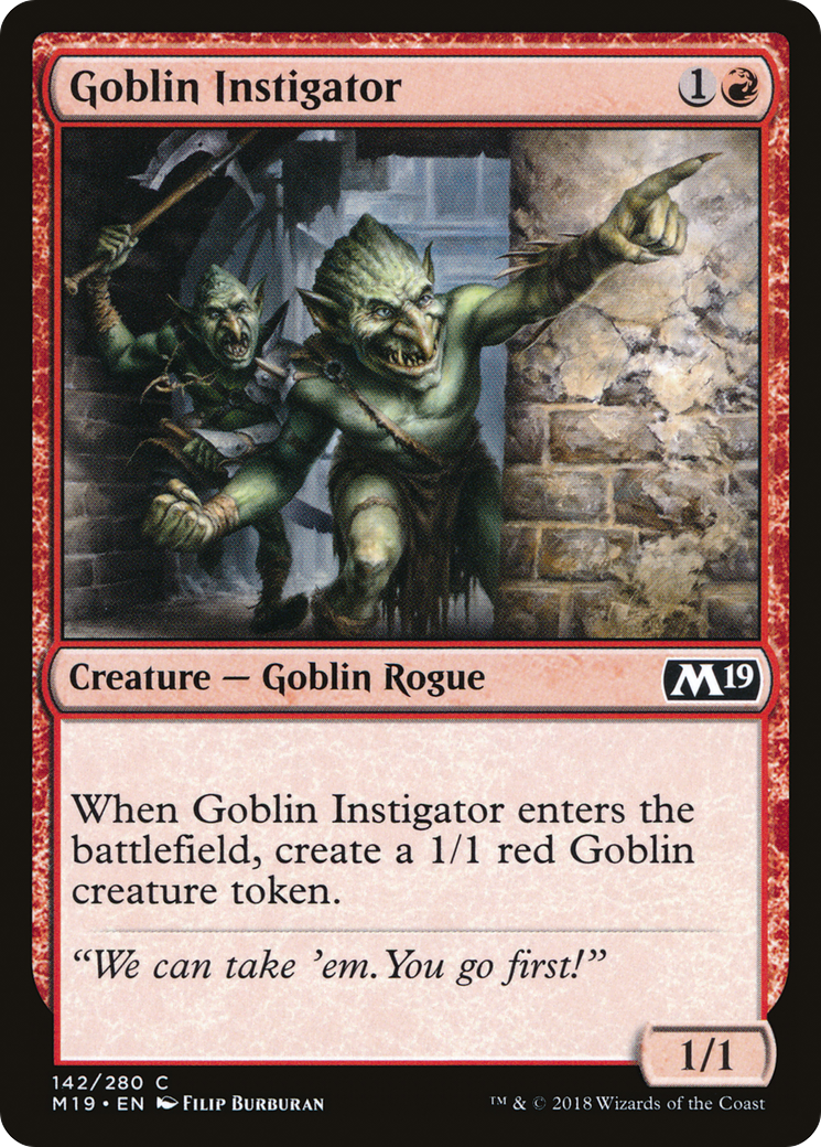 Goblin Instigator (M19-142) [Core Set 2019] MTG Single Wizards of the Coast