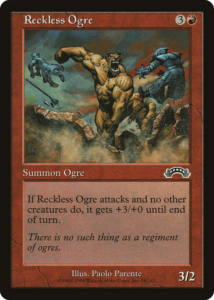 Reckless Ogre (EXO-098) [Exodus] MTG Single Wizards of the Coast