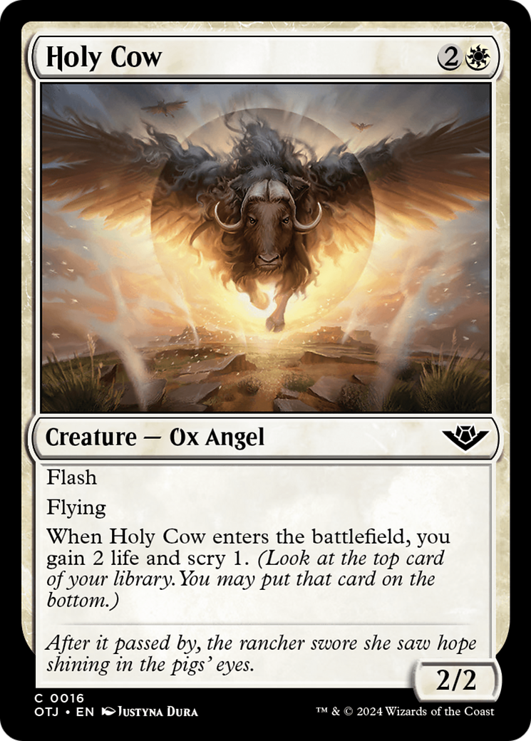 Holy Cow (OTJ-016) [Outlaws of Thunder Junction] MTG Single Magic: The Gathering