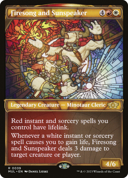 Firesong and Sunspeaker (MUL-039) [Multiverse Legends] (Showcase) Foil MTG Single Wizards of the Coast