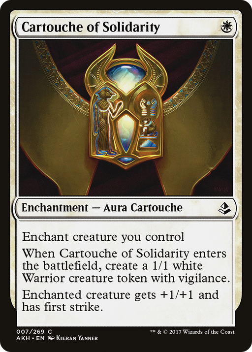 Cartouche of Solidarity (AKH-007) [Amonkhet] MTG Single Wizards of the Coast