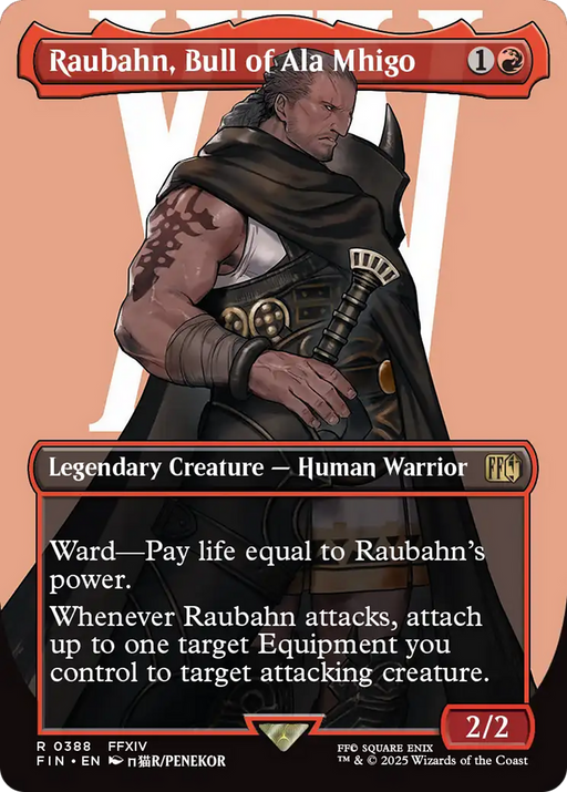 Raubahn, Bull of Ala Mhigo (FIN-388) [FINAL FANTASY] (Borderless) Foil MTG Single Wizards of the Coast
