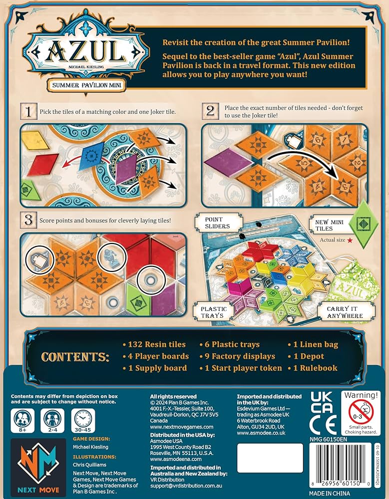 Azul Mini: Summer Pavilion Board Games Plan B Games