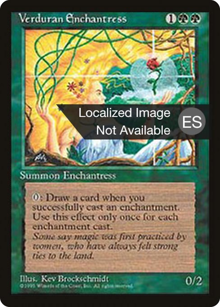 Verduran Enchantress (4BB-281) [Fourth Edition Foreign Black Border] MTG Single Wizards of the Coast
