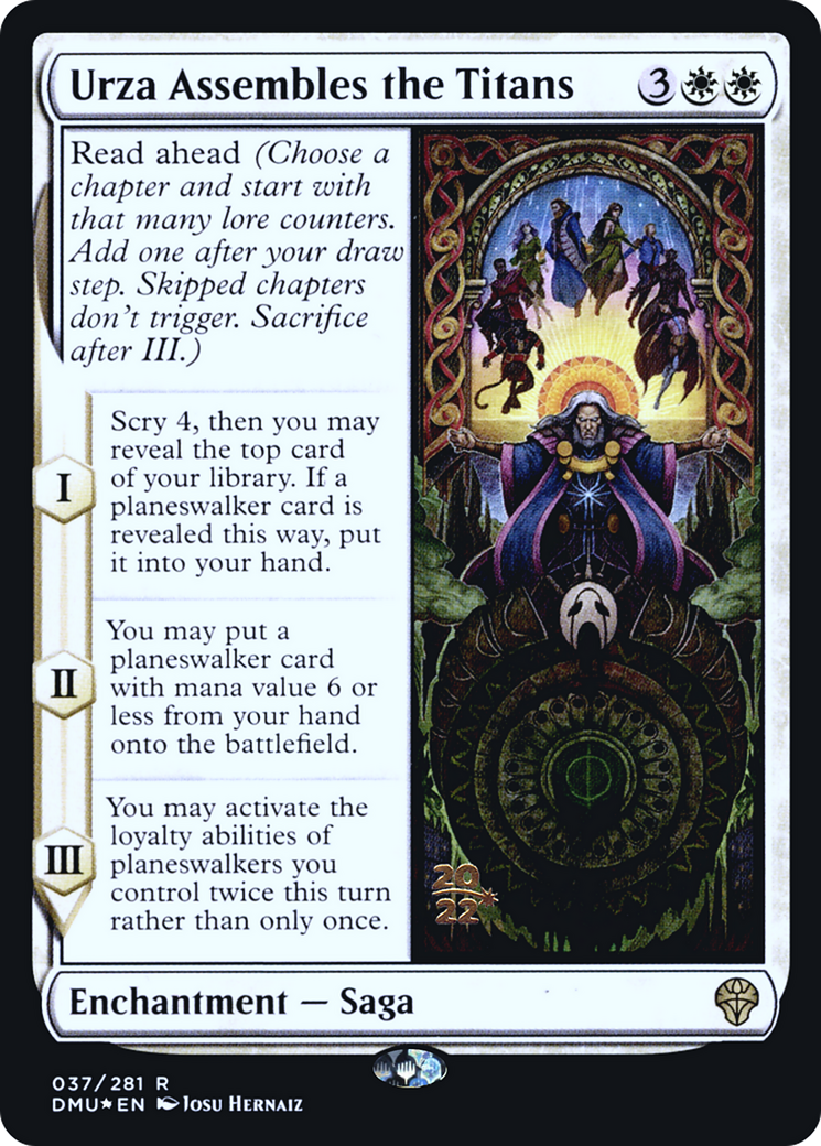 Urza Assembles the Titans (PRE-037) [Dominaria United Promos] Foil MTG Single Wizards of the Coast
