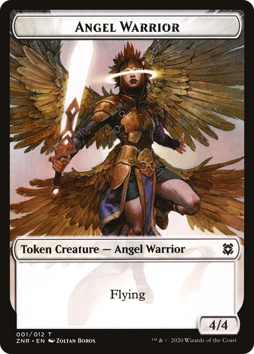 Angel Warrior (TZNR-001) [Tokens] Zendikar Rising Tokens MTG Single Wizards of the Coast