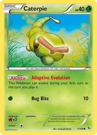 Caterpie (1/106) [XY: Flashfire] Pokemon Single Pokémon
