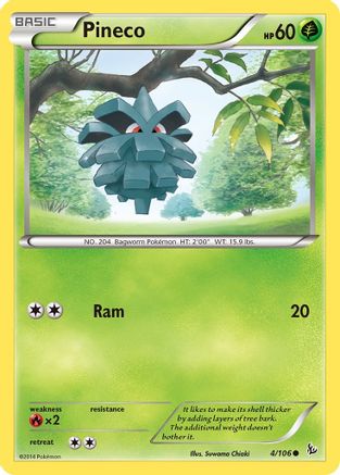 Pineco (4/106) [XY: Flashfire] Pokemon Single Pokémon