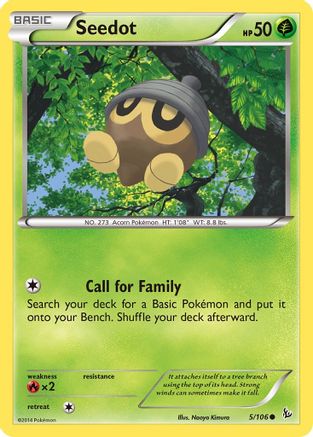 Seedot (5/106) Reverse Holofoil [XY: Flashfire] Pokemon Single Pokémon