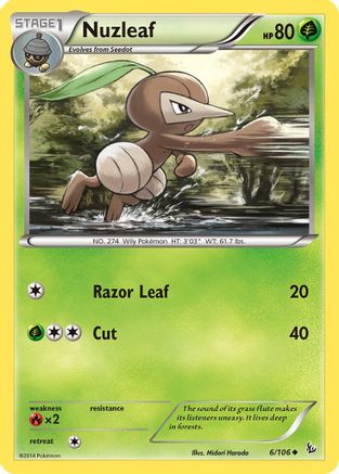 Nuzleaf (6/106) Reverse Holofoil [XY: Flashfire] Pokemon Single Pokémon