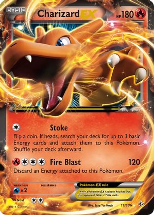 Charizard EX (11/106) Holofoil [XY: Flashfire] Pokemon Single Pokémon