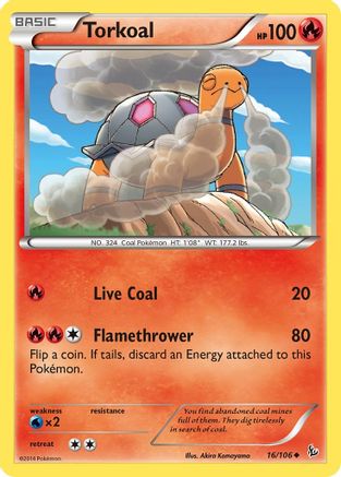Torkoal (16/106) [XY: Flashfire] Pokemon Single Pokémon