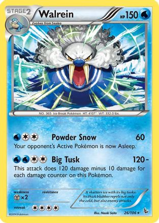 Walrein (26/106) [XY: Flashfire] Pokemon Single Pokémon