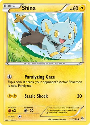 Shinx (32/106) Reverse Holofoil [XY: Flashfire] Pokemon Single Pokémon