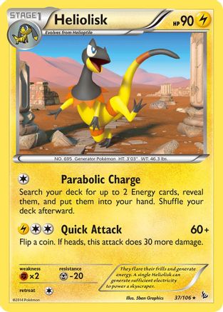 Heliolisk (37/106) [XY: Flashfire] Pokemon Single Pokémon
