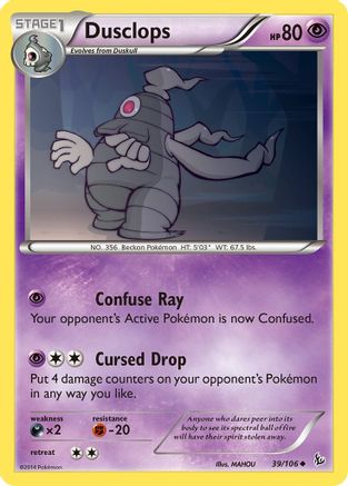 Dusclops (39/106) Reverse Holofoil [XY: Flashfire] Pokemon Single Pokémon