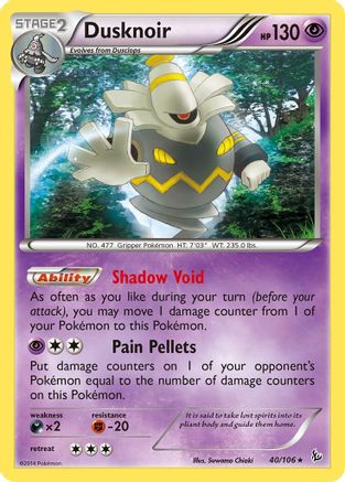 Dusknoir (40/106) Holofoil [XY: Flashfire] Pokemon Single Pokémon