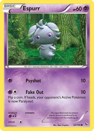 Espurr (42/106) [XY: Flashfire] Pokemon Single Pokémon