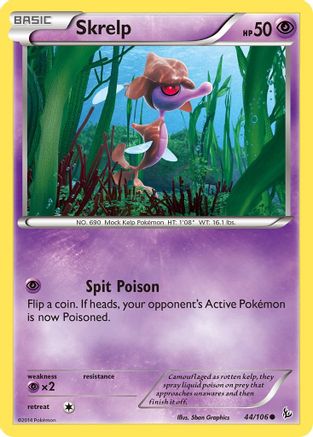 Skrelp (44/106) Reverse Holofoil [XY: Flashfire] Pokemon Single Pokémon
