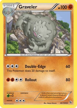 Graveler (46/106) [XY: Flashfire] Pokemon Single Pokémon